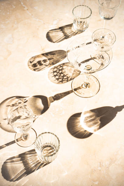 istock Reflections of empty vintage glasses 1225812325