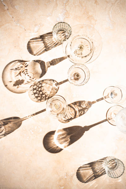 istock Reflections of empty vintage glasses 1225812328