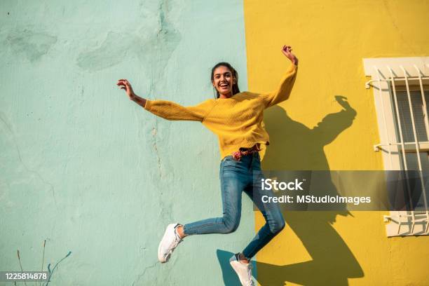 Jump Stock Photo - Download Image Now - Women, Jumping, Happiness