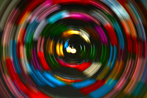 istock Radial motion blur background image with circles of alternating colors. 1225814888