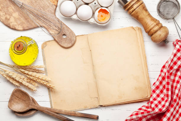 istock Cooking utensils, ingredients and cookbook 1225817547
