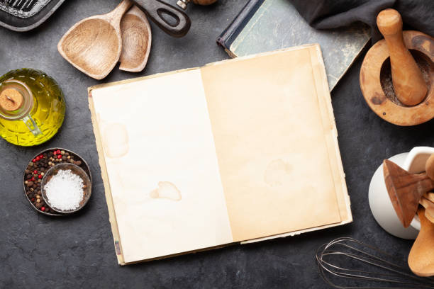 istock Cooking utensils, ingredients and cookbook 1225818180