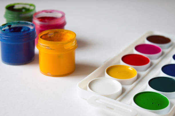 istock gouache in plastic jars, watercolor paints and art brushes 1225818193