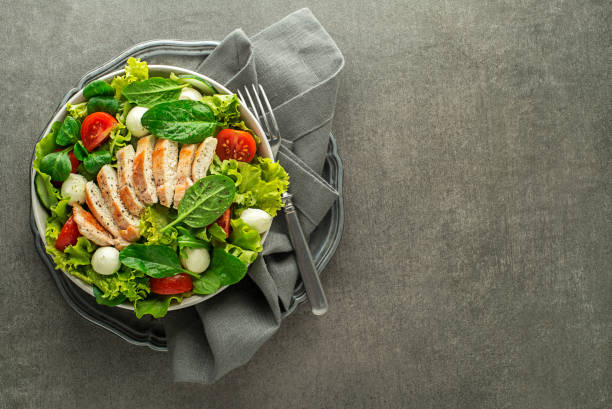 istock Chicken Green lettuce salad 1225819274