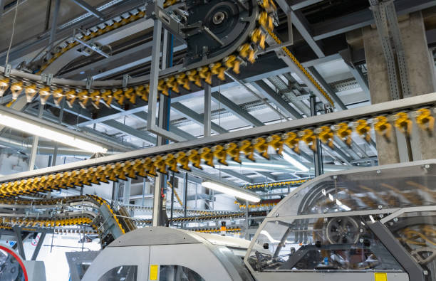 istock Printing Press Conveyor Belt In A Factory 1225821154