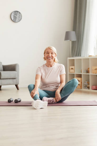 istock Happy woman resting after training 1225827841