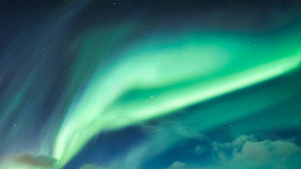 istock Aurora Borealis, Northern Lights covered in the night sky on Arctic Circle 1225829567