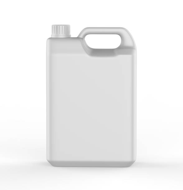 Blank  Plastic Jerry Can For Branding And Mock up, 3d Illustration, Blank  Plastic Jerry Can For Branding And Mock up, 3d Render Illustration, gallon stock pictures, royalty-free photos & images