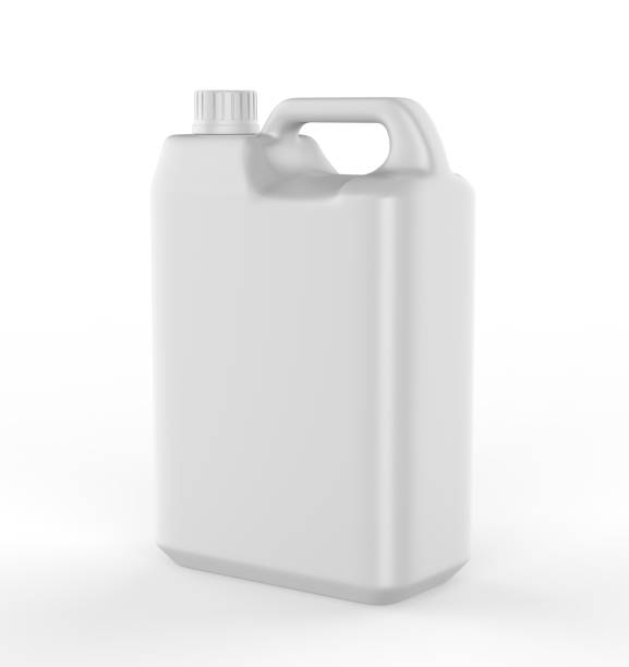 Blank  Plastic Jerry Can For Branding And Mock up, 3d Illustration, Blank  Plastic Jerry Can For Branding And Mock up, 3d Render Illustration, gallon stock pictures, royalty-free photos & images