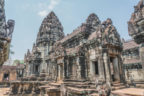 istock Ancient Angkor Wat Ruins Panorama. Siem Reap, Cambodia 1225836135