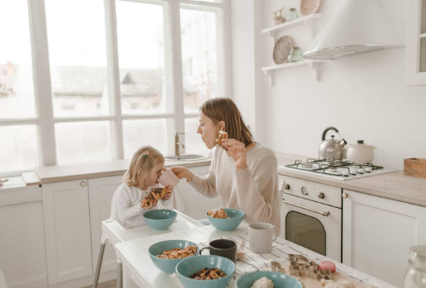 istock A young mother spends time with her little daughter at home. 1225836699