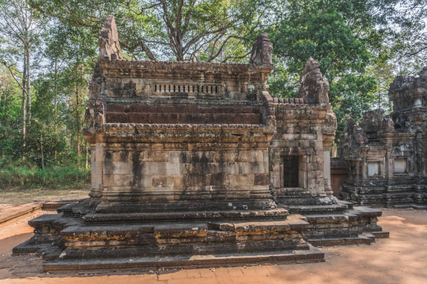 istock Ancient Angkor Wat Ruins Panorama. Siem Reap, Cambodia 1225840263