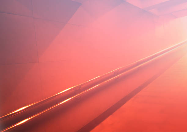 istock Diagonal city handrails with light leak background 1225842834