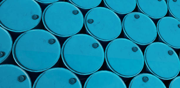oil tank top00 Stack of oil tank in the stock , 3D rendering. opec stock pictures, royalty-free photos & images