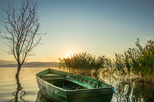 Sunrise scene - Dojran Lake Macedonia