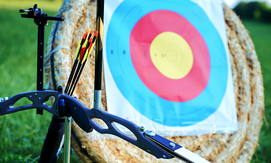 Archery equipment. Sport, recreation concept