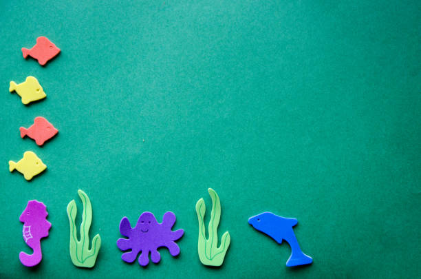 istock Marine life in foam stickers 1225845060