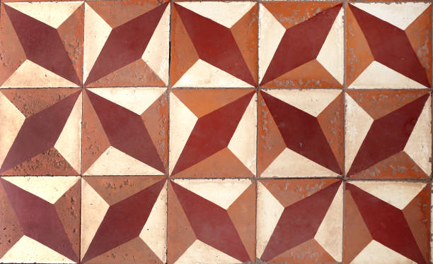 istock Old porcelain tiles floor texture 1225845318