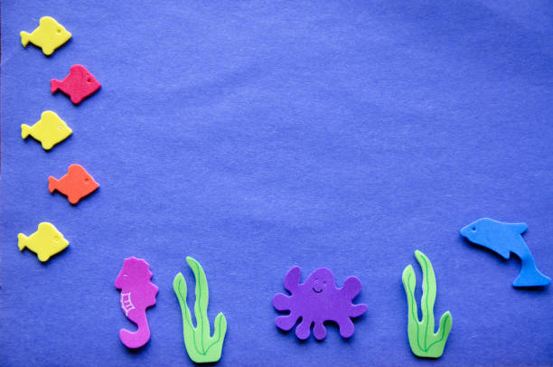 istock Marine life in foam stickers 1225845501