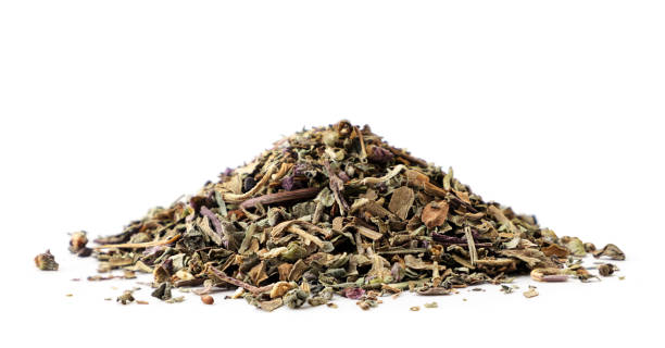 istock A pile of dry basil on a white background. Isolated 1225846674
