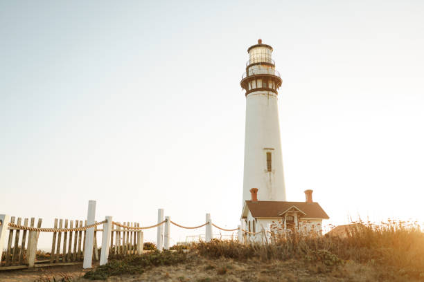 istock Lighthouse Waiting for Ships.  Pacific coast in California, USA 1225850561