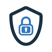 istock Protected, shield protection, security icon 1225850589