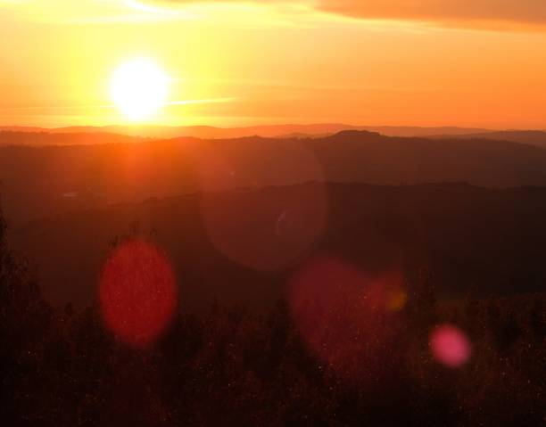 Today the sunset is red, orange morning
