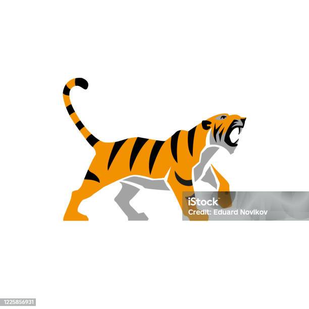 Tiger Logo Sign Emblem On White Background Vector Illustration Stock  Illustration - Download Image Now - iStock