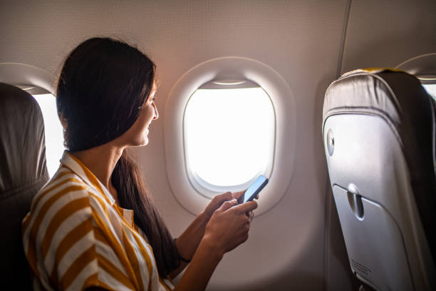 istock Woman traveling with airplane. 1225858110