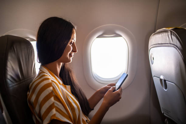 istock Woman traveling with airplane. 1225858170