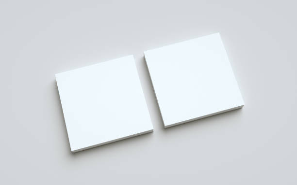 istock Square Flyer Mock-Up - Two Stacks of Flyers 1225859456
