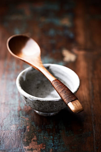 istock Traditional, handcrafted ceramic. Rustic wooden background. 1225861819