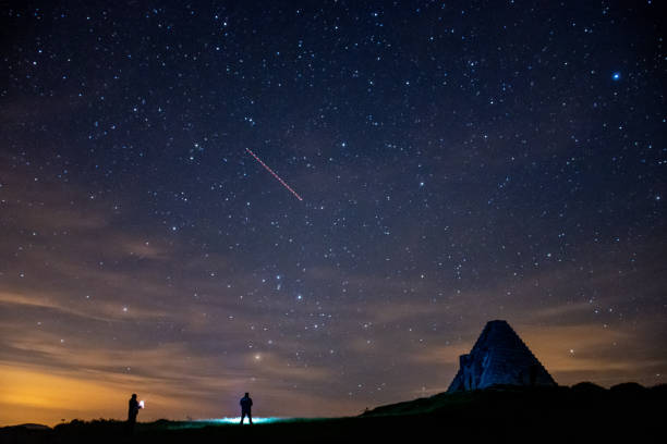 istock seeing the pyramid illuminated under the stars 1225862537