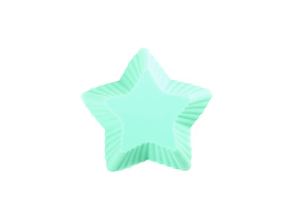 istock Silicone star shaped cookie baking dish isolated on a white background. 1225868206