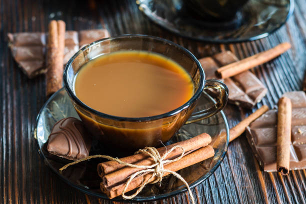 istock Coffee in a glass cup and cinnamon 1225869586