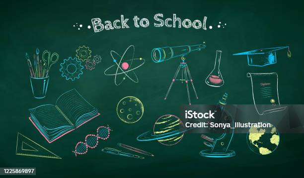 Science Based Objects Illustration Set Of Science Objects Stock Illustration - Download Image ...