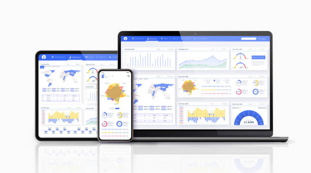 Dashboard, great design for any site purposes. Business infographic template. Vector flat illustration. Big data concept Dashboard user admin panel template design. Analytics admin dashboard. App UI/UX Dashboard, great design for any site purposes. Business infographic template. Vector flat illustration. Big data concept Dashboard user admin panel template design. model kit stock illustrations