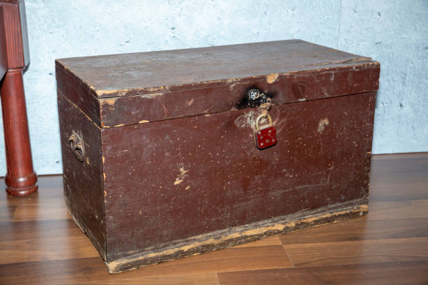 istock Antique vintage wooden chest 1225871213