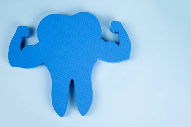 istock Blue and Very Strong Muscle Healthy Tooth 1225873298