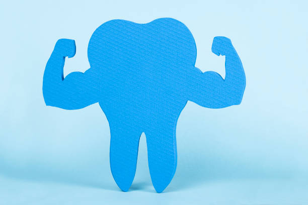 istock Blue and Very Strong Muscle Healthy Tooth 1225873339
