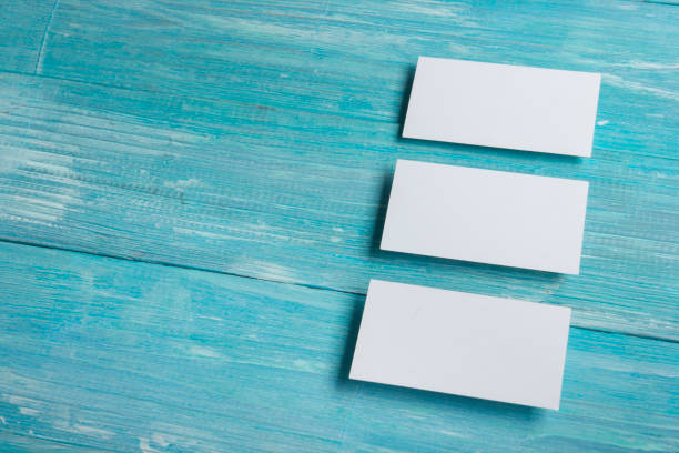 istock Business cards blank. Mockup on color background. Flat Lay. copy space for text 1225874730