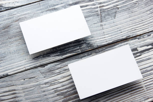 istock Business cards blank. Mockup on color background. Flat Lay. copy space for text 1225875500