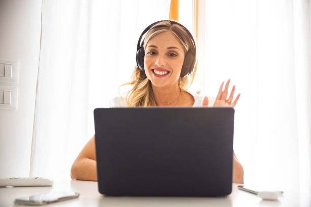 istock Professional woman working from home having a video call 1225876848