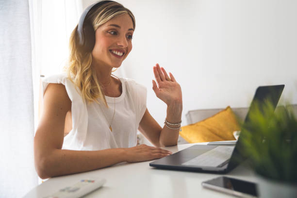 istock Professional woman working from home having a video call 1225877829