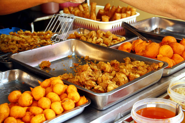 istock Assorted deep fried snack food sold at a food kiosk 1225890540
