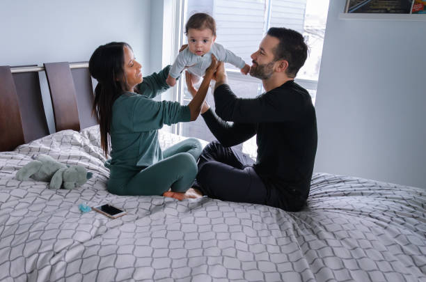 istock Enjoying time with their new baby 1225892720