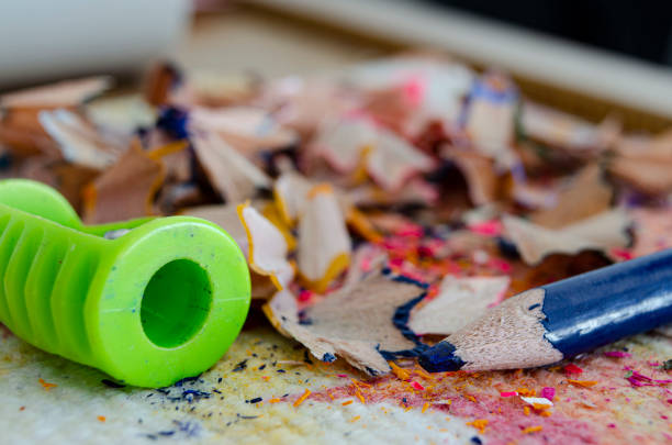 istock sharpen a pencil. pencil sawdust 1225894495