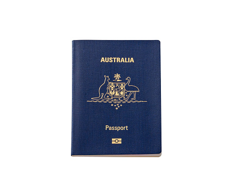 USA Passport on white