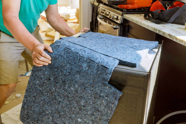 istock Male technician repairing dishwasher in kitchen 1225899753
