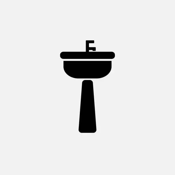 Vector illustration of Sink unit. vector Simple modern icon design illustration.